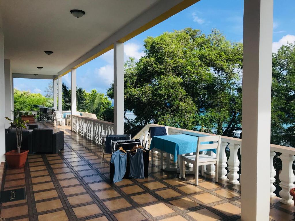 غرفة مزدوجة مطلة على البحر في Villa Des Flots